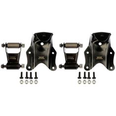 86-96 Ford F150 2WD; 92-07 E150 Van Rear Leaf Spring Shackle Bracket & Hanger Kit PAIR
