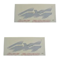 94-96 Ford F150; 94-97 F250, F350 Rear Bed Mounted Red & Black ~4x4 OFF ROAD~ Decal PAIR (Ford)