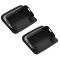 97-06 Jeep Wrangler Front Bumper Mounted Textured Black Plastic End Cap Pair (Mopar)