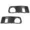 05-07 Dodge Magnum SRT8; Charger SRT8 Molded Black Plastic Driving Fog Light Bezel Pair (Mopar)