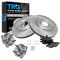 01-05 Stratus Sedan; 01-06 Sebring Conv/Sedan Front Hubs, Ceramic Brake Pads, Brake Rotors Kit