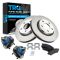 GM Multifit Front Semi Metallic Brake Pads, Rotor & Hub Kit