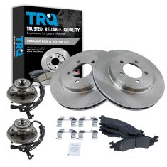 06-10 Explorer, 07-10 Sport Trac, 06-10 Mountaineer Front Hubs, Posi Ceramic Brake Pads & Rotor Kit