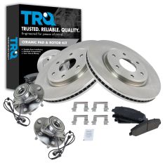 06-07 Infiniti QX56; Nissan Armada Front Ceramic Disc Brake Pad, Rotor, & Hub Kit
