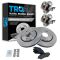 08-16 Town & Country,08-16 Grand Caravan,09-12 Front Ceramic Brake Pads,Rotors & Hub Bearing Kit Set