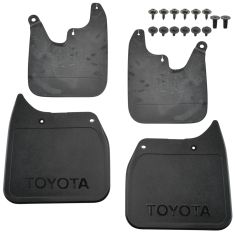 01-02 Tacoma 2WD (exc Prerunner) ~TOYOTA~ Logoed Mld Blk Plstc Mud Flap Splash Grd (Set of 4) (TY)