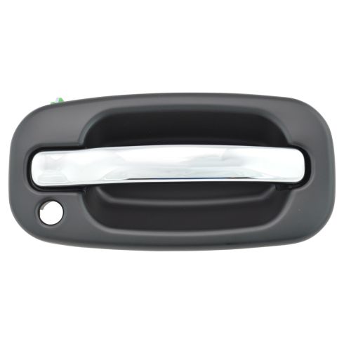 99-07 GM Full Size PU SUV Outside FRONT Chrome & Black Door Handle (w/Keyhole) RF