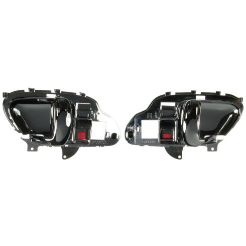 1995-02 Chevy GMC Pickup Tahoe Yukon Suburban Inside Door Handle Chrome Pair
