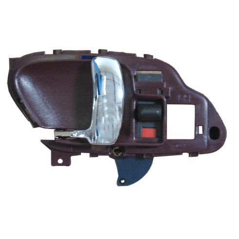 1995-99 Chevy GMC Pickup Tahoe Yukon Suburban Door Handle Inside Front Red & Chrome LH