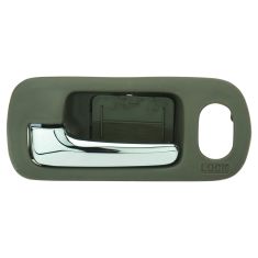 01-05 Honda Civic Sedan w/Pwr Locks Front Inner Chrome & Brown Door Handle LF