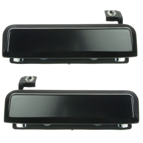 1979-93 Ford Exterior Door Handle Black Steel Pair