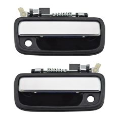 95-04 Toyota Tacoma Ext Door Handle Black/Chrome Pair