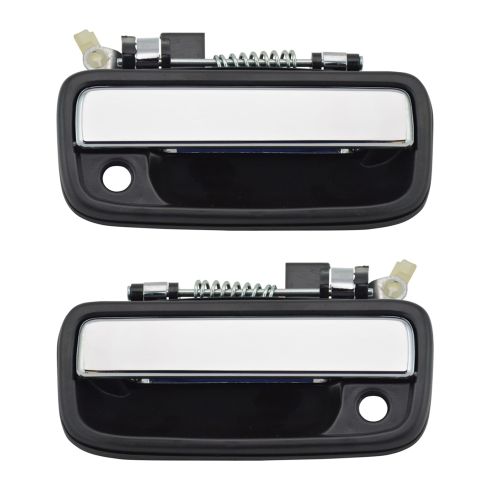 95-04 Toyota Tacoma Ext Door Handle Black/Chrome Pair