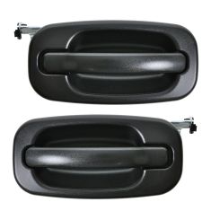 99-07 Silverado Textured Black Outside Rear Door Handle Pair