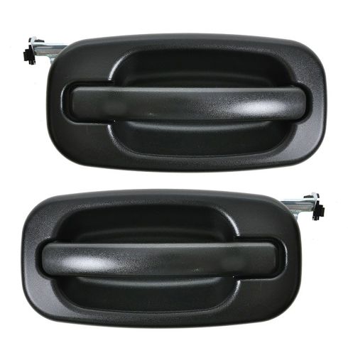 99-07 Silverado Textured Black Outside Rear Door Handle Pair