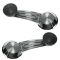 52-96 GM Window Crank Handle Chrome Body with Black Knob Pair