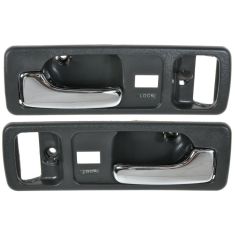 90-93 Honda Accord 2dr w/Pwr Locks Gray Inside Door Handle PAIR
