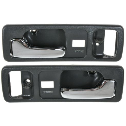 90-93 Honda Accord 2dr w/Pwr Locks Gray Inside Door Handle PAIR