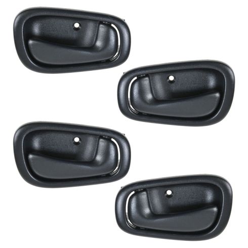 98-02 Toyota Corolla, Chevy Prizm Inside Door Handle Black Set of 4