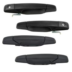 07-11 GM Full Size PU & SUV Black Textured Outside Door Handle w/FRKeyhole Set of4