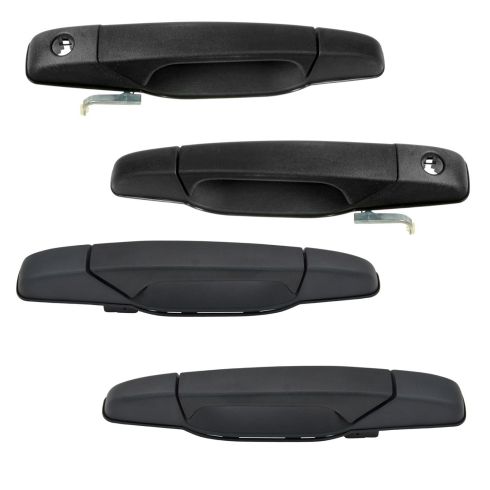 07-11 GM Full Size PU & SUV Black Textured Outside Door Handle w/FRKeyhole Set of4