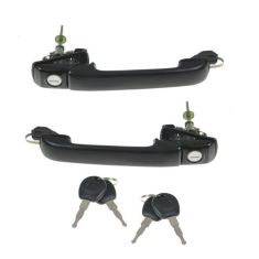 93-99 VW Jetta Golf Front Outside Door Handle w/Key PAIR