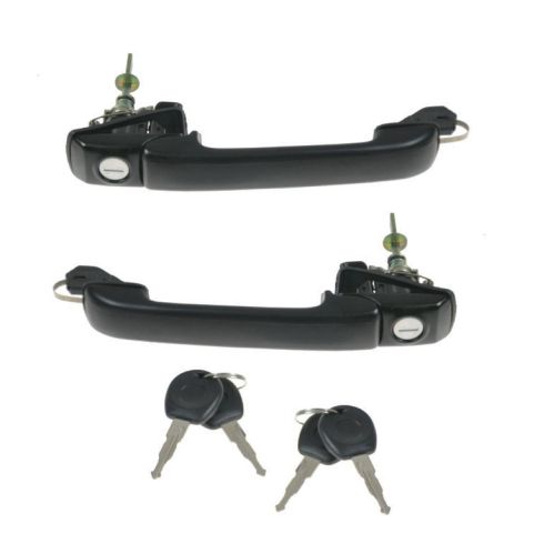93-99 VW Jetta Golf Front Outside Door Handle w/Key PAIR