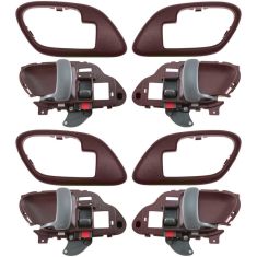 1995-02 Chev PU Truck Int Door Handle & Bezel Red Set of 4