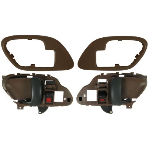 95-02 Chev PU Truck Int Door Handle & Bezel Brown Set PAIR