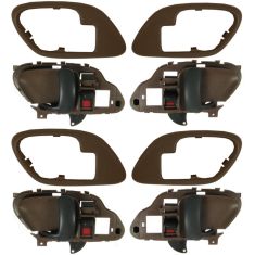 1995-02 Chev PU Truck Int Door Handle & Bezel Brown Set of 4