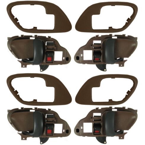 1995-02 Chev PU Truck Int Door Handle & Bezel Brown Set of 4
