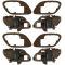1995-02 Chev PU Truck Int Door Handle & Bezel Brown Set of 4