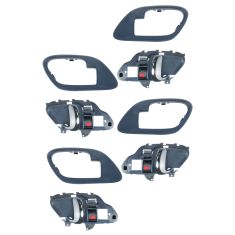 95-02 Chev PU Truck Int Door Handle & Bezel Blue & Chrome Set of 4