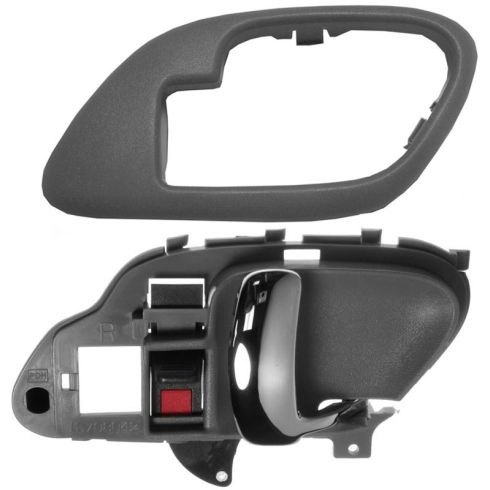 1995-02 Chev PU Truck Int Door Handle & Bezel Gray & Chrome RH Set