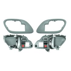 95-02 Chev PU Truck Int Door Handle & Bezel Gray & Chrome Set PAIR