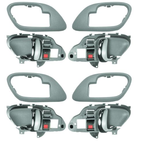 95-02 Chev PU Truck Int Door Handle & Bezel Gray & Chrome Set of 4