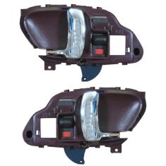 1995-02 GM Door Handle Inside Red & Chrome PAIR