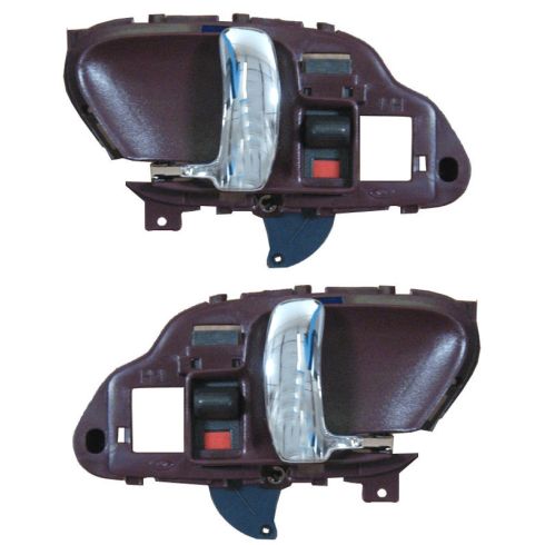 1995-02 GM Door Handle Inside Red & Chrome PAIR