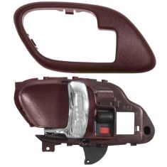 1995-02 Chev PU Truck Int Door Handle & Bezel Red & Chrome LH Set