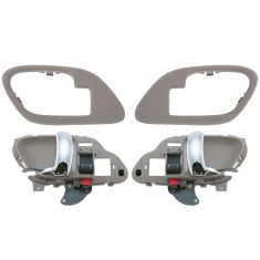 95-02 Chev PU Truck Int Door Handle & Bezel Tan & Chrome Set PAIR