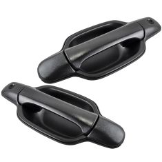 2004-08 Chevy Colorado GMC Canyon Flat Blk Outside Door Handle Front PAIR