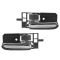 2003-08 Corolla Door Handle Inside Gray & Chrome PAIR