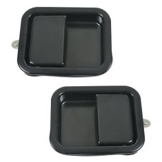 87-93 Jeep Wrangler Door Handle Outside Satin Black PAIR