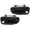 2000-06 Hyundai Accent Door Handle Outside Smooth Black w/Keyhole Front PAIR