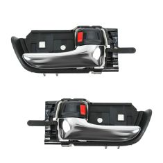 04-09 Toyota Prius Chrome & Black Inside Door Handle PAIR