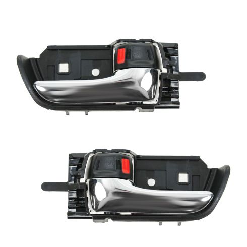 04-09 Toyota Prius Chrome & Black Inside Door Handle PAIR