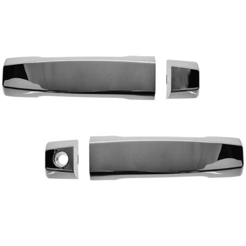 04-07 QX56; 04-12 Nissan Armada, Titan Frt Outside Chrme Door Handle w/Escutcheon PAIR