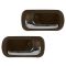 01-05 Honda Civic Rear Inner Chrome & Taupe Door Handle PAIR