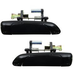 01-05 Honda Civic Sedan Rear Outer Smooth Black Door Handle Pair