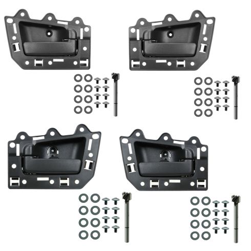 05-10 Jeep Grand Cherokee Front & Rear Inner All Black Door Handle Repair Kit (Set of 4)